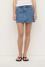 Assembly Label 'Callista Denim Mini Skirt' - Dark Stone