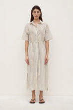 Ria Stripe Midi Shirt Dress